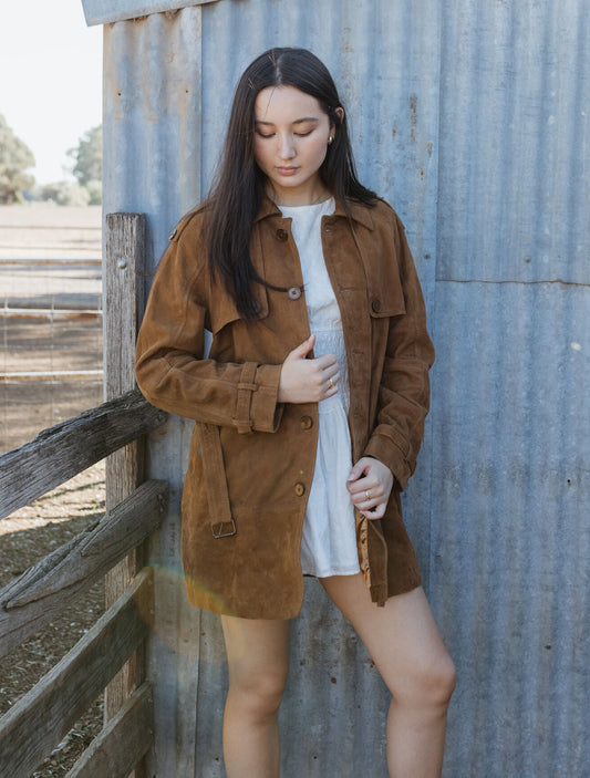 Women’s Suede Trench Coat
