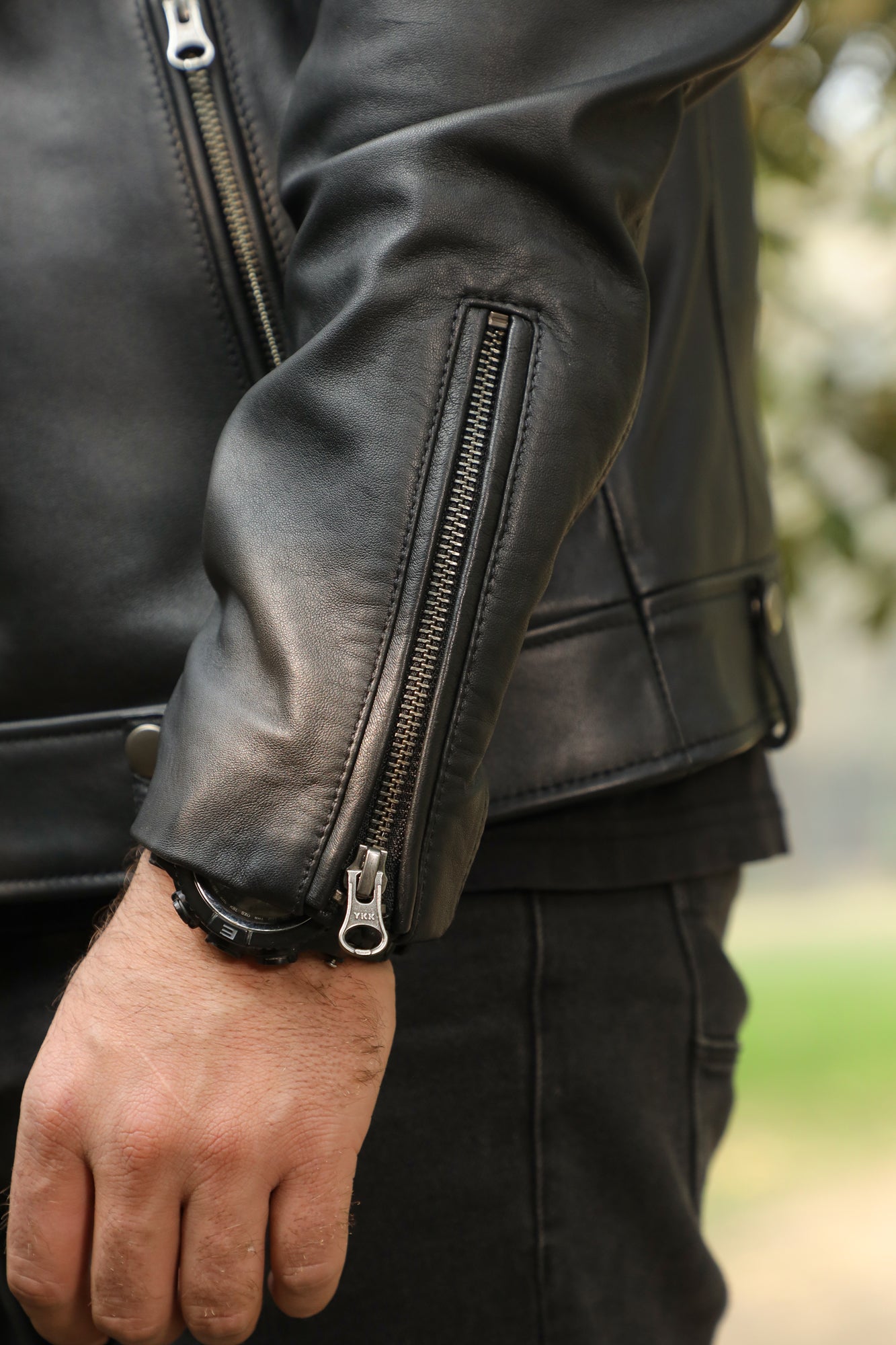 Men’s Biker Jacket – Premium Black Sheep Leather