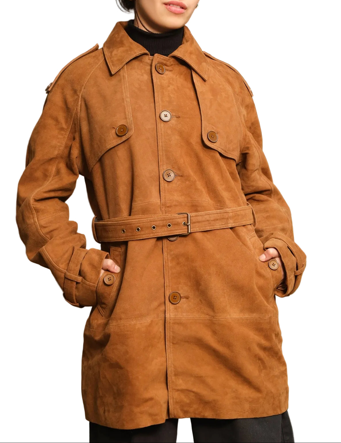 Women’s Suede Trench Coat