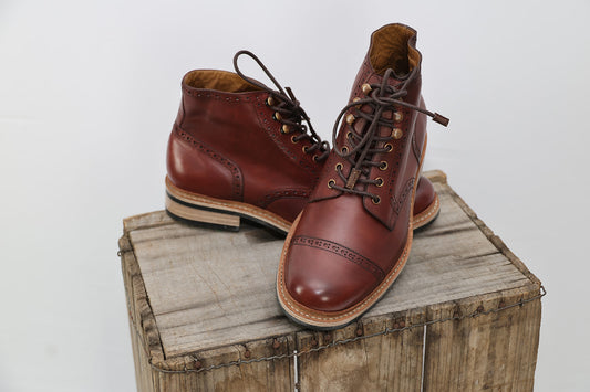 Riven - Men's Dark Brown Calf Leather Boot - Goodyear Welted