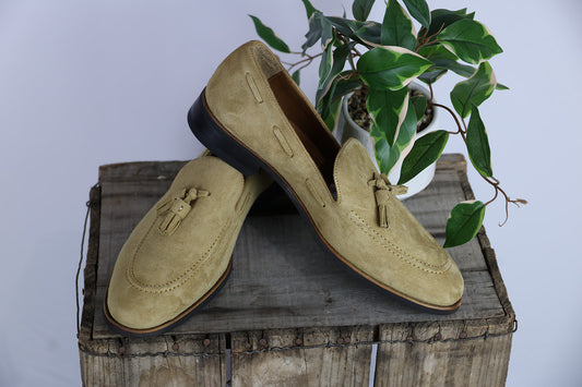 Tuscana - Men's Camel Kid Suede Loafer