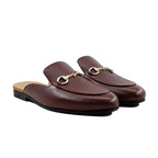Genesis - Ladies Oxford Pebble Grain Leather Slipper