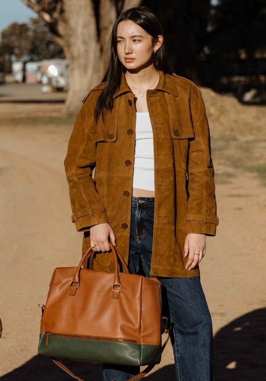 Women’s Suede Trench Coat