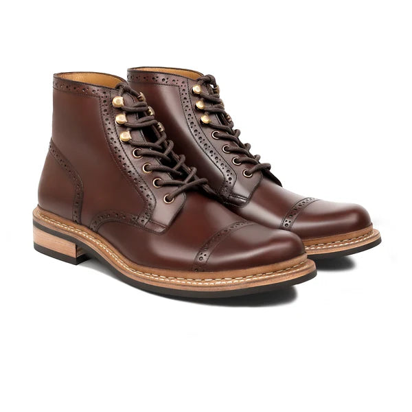 Riven - Men's Dark Brown Calf Leather Boot - Goodyear Welted